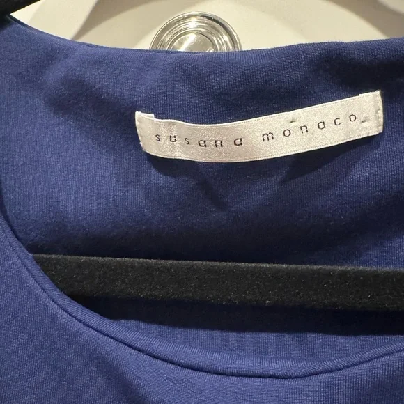 Susana Monoco Navy Sleeveless Top Medium - Picture 3 of 4